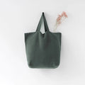 Forest Green Linen Big Bag