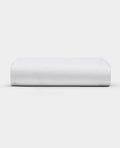 The Cozy Earth Cooling Mattress Protector is shown against a plain white background. It appears firm, rectangular with smooth, rounded edges, and has a crisp white finish.