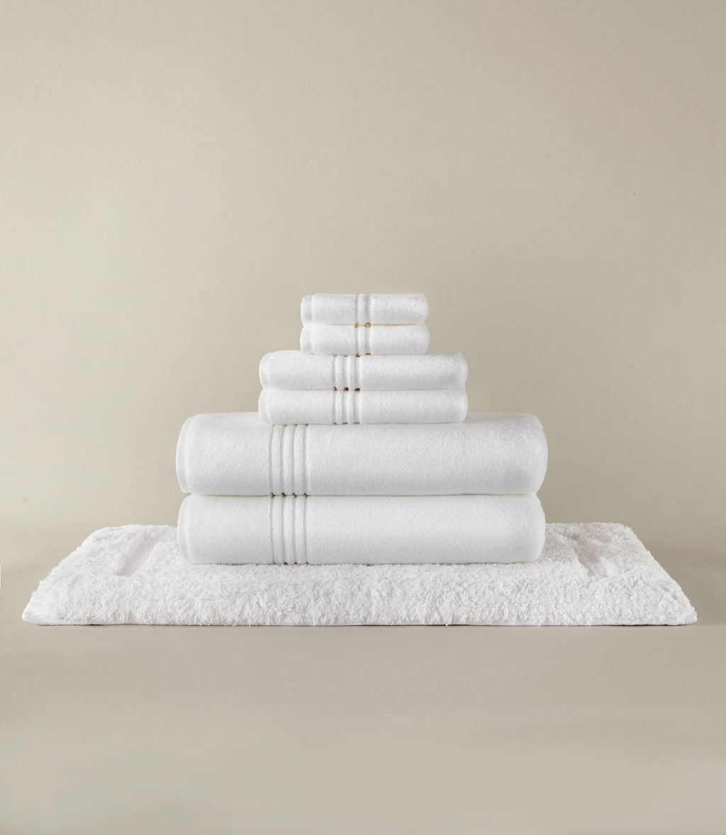 Chelsea Towel Set and Tiffany Cloud Bath Rug, White
