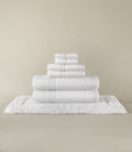 Chelsea Towel Set and Tiffany Cloud Bath Rug, White