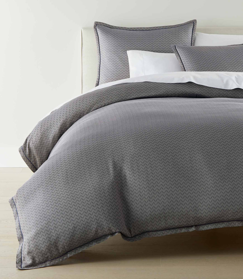 Savoy Jacquard Duvet Set lifestyle, Navy