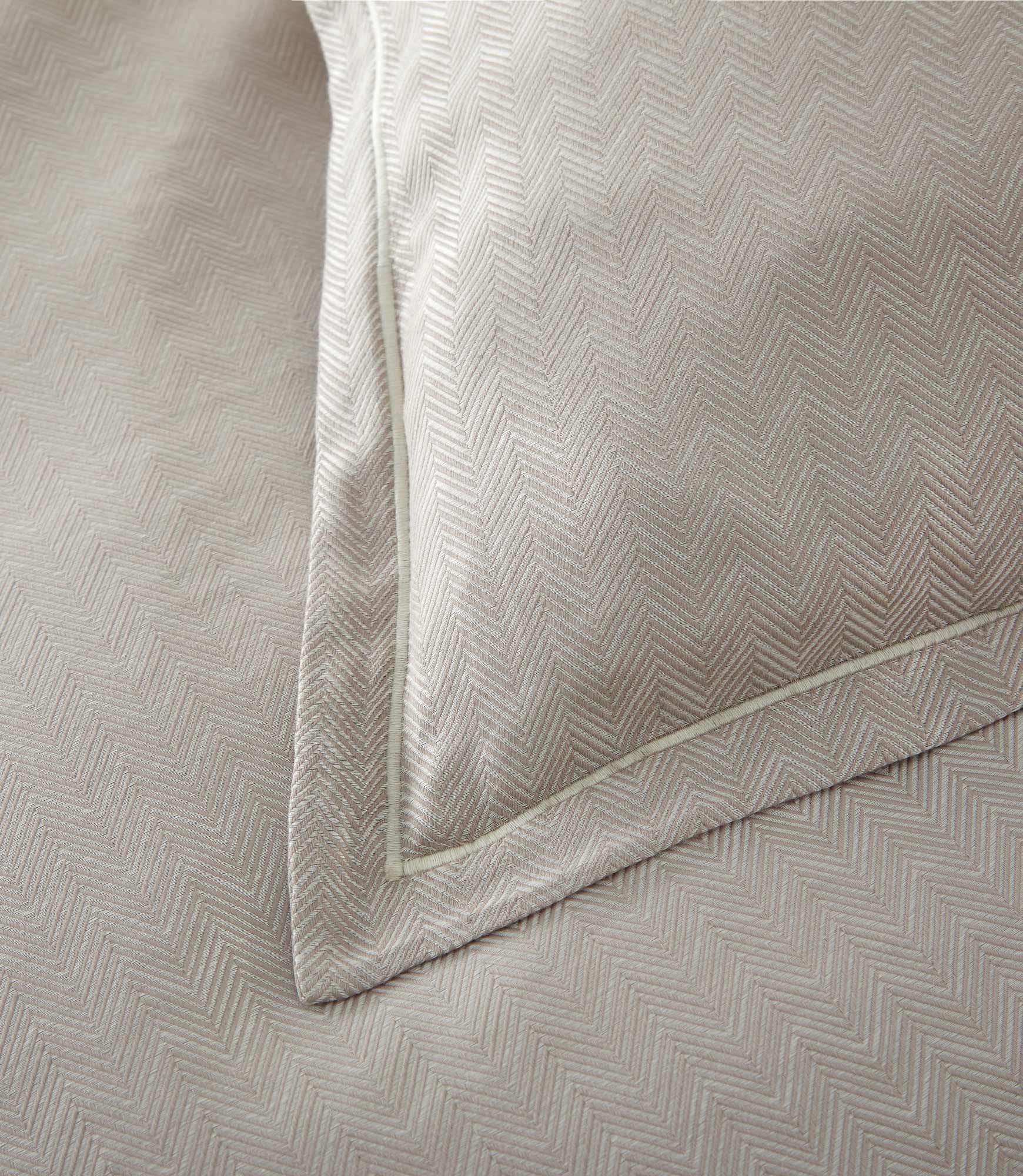 Detail of Savoy Jacquard Sham, Platinum