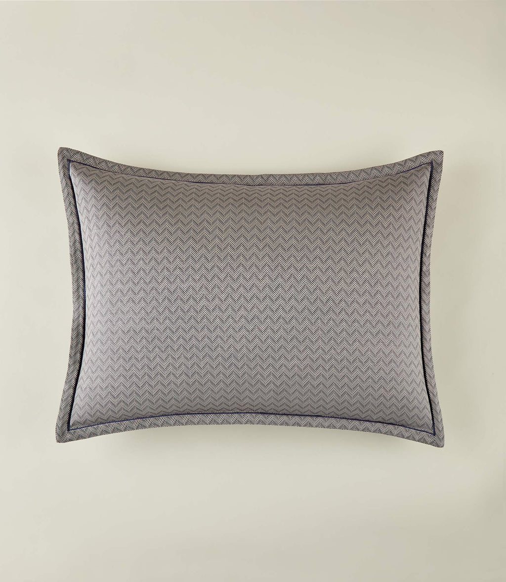 Savoy Jacquard Sham, Navy