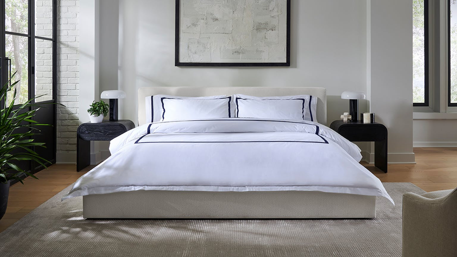 Banded Percale Sheet Set