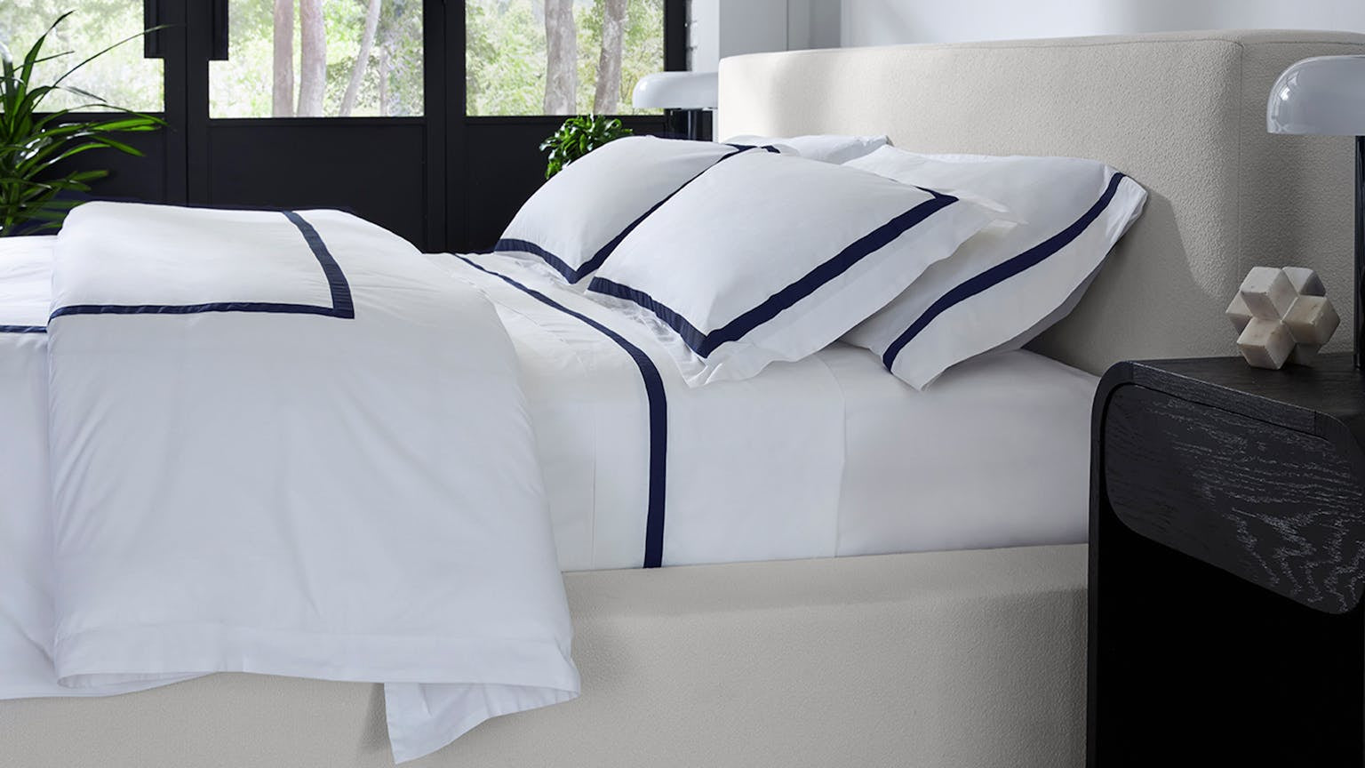 Banded Percale Sheet Set
